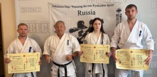 В Камне-на-Оби появились два новых черных пояса по карате и появился новый сенсей