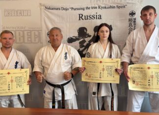 В Камне-на-Оби появились два новых черных пояса по карате и появился новый сенсей